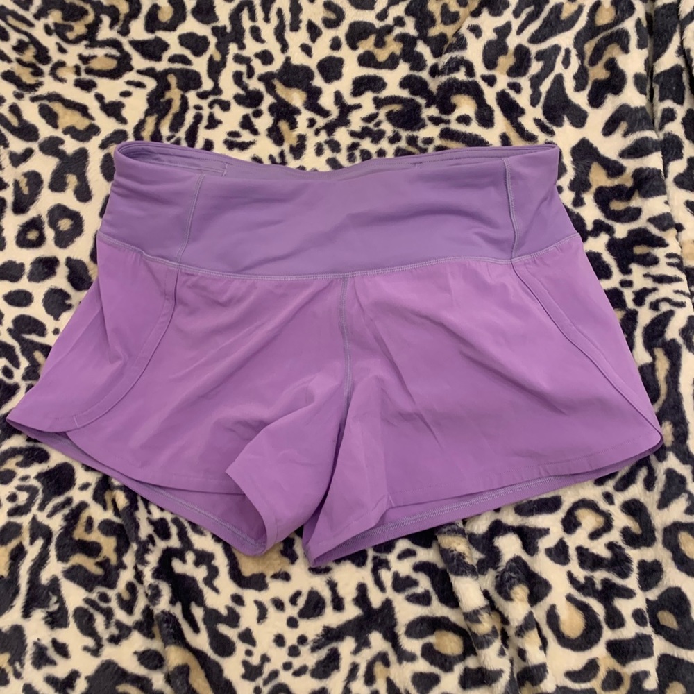 purple lulu lemon shorts